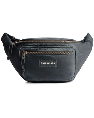 Balenciaga Explorer Logo-appliqué Belt Bag - Grey