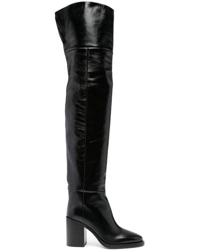 Paris Texas Ophelia 95mm Leather Boots - Black