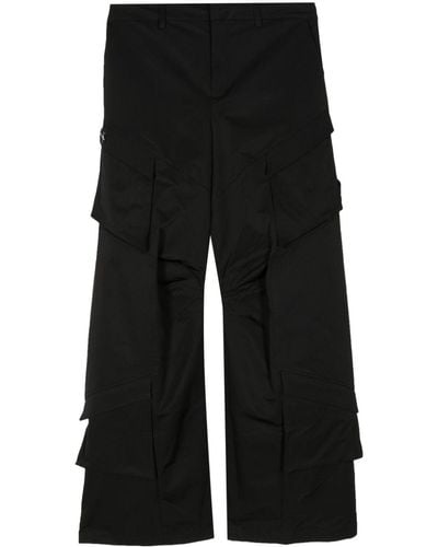 HELIOT EMIL Mid-rise Cargo Trousers - Black