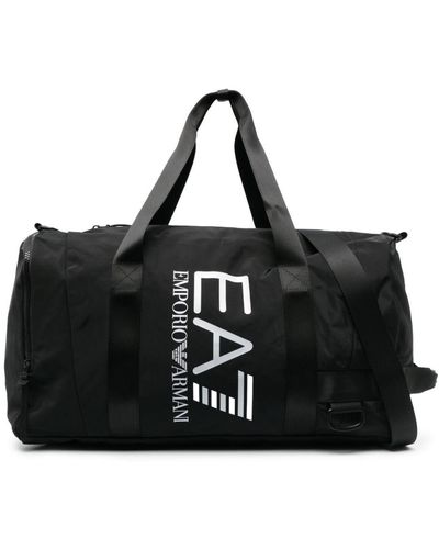 EA7 Logo-print Zipped Holdall - Black