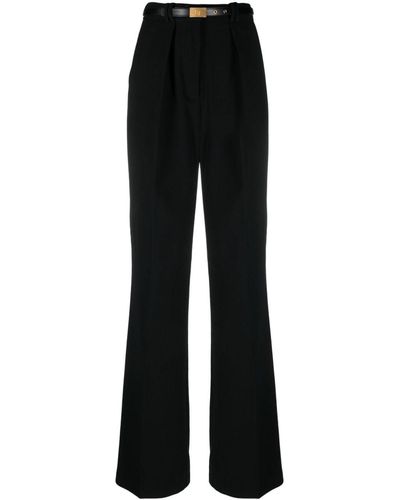 Elisabetta Franchi Belted Palazzo Trousers - Black