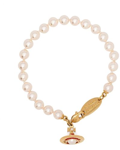 Vivienne Westwood Simonetta Faux-pearl Bracelet - Metallic