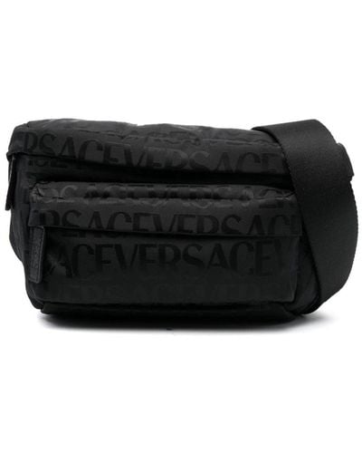 Versace Gürteltasche mit Logo-Print - Schwarz