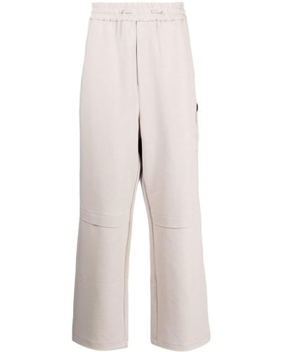 ZZERO BY SONGZIO Panther Drawstring Cotton Track Trousers - White