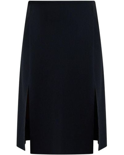 Stella McCartney Front-slit Knitted Skirt - Blue