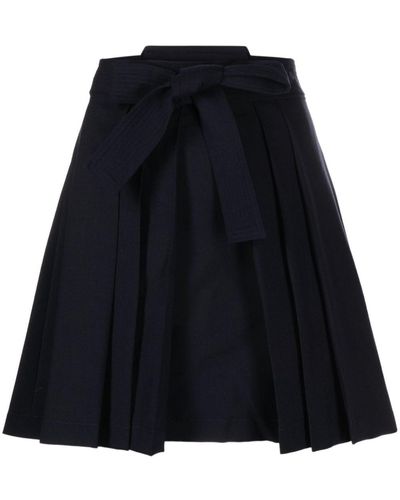 KENZO A-line Virgin Wool Skirt - Black