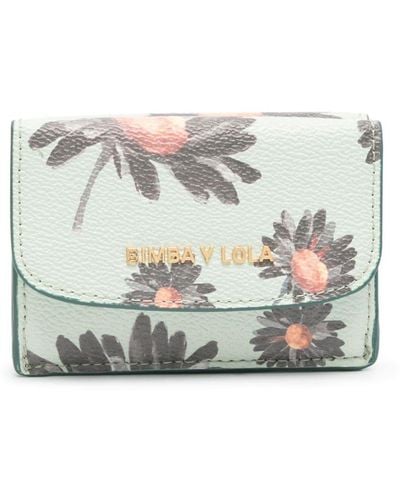 Bimba Y Lola Daisy-print Flap Wallet - Grey
