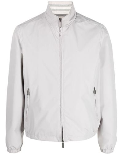 Canali Zipped-up Fastening Jacket - White