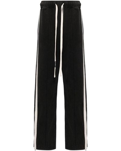 NAHMIAS Side-stripe Appliqué jogger Trousers - Black