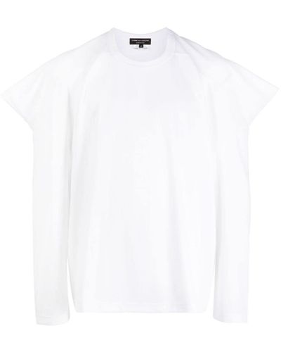 Comme des Garçons Drop-shoulder Gathered T-shirt - White