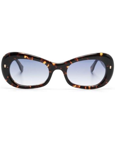 DSquared² Tortoiseshell Oval-frame Sunglasses - Brown