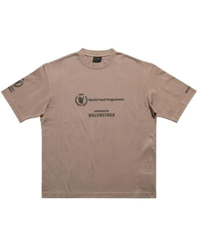 Balenciaga T-shirt Met Print - Grijs