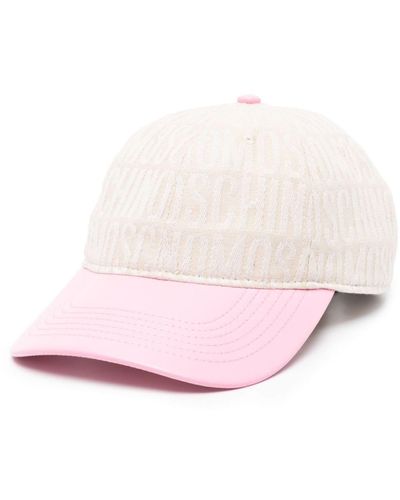 Moschino Logo-embroidered Cotton Cap - Pink