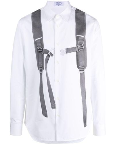 Off-White c/o Virgil Abloh Overhemd Met Print - Wit