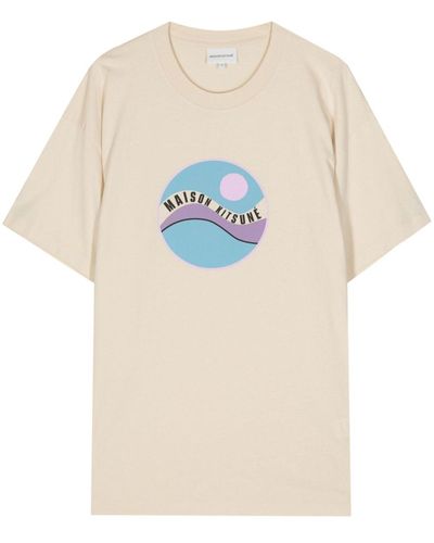 Maison Kitsuné Pop Wave Cotton T-shirt - Natural