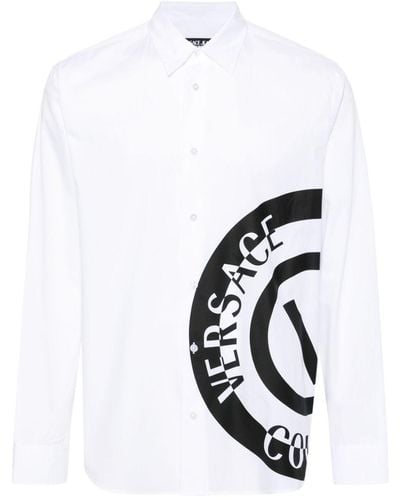 Versace Hemd mit Logo-Print - Weiß
