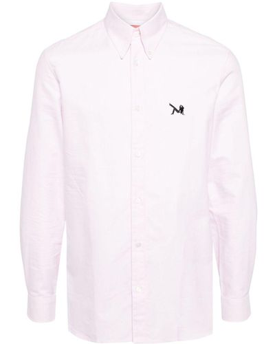 Calvin Klein Logo-appliqué Cotton Shirt - Pink