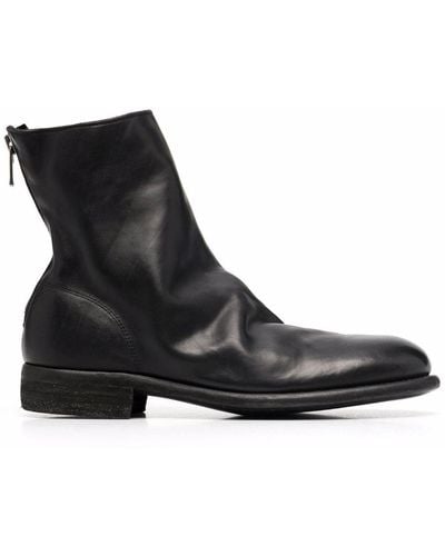 Guidi Crinkled-effect Ankle Boots - Black