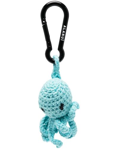 Alanui Octopus Crochet Keychain - Blue