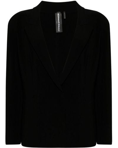 Norma Kamali Easy-fit Single-breasted Jacket - Black