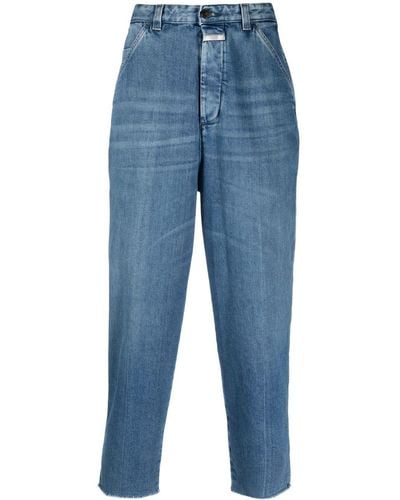 Closed Jeans dritti con effetto stropicciato - Blu