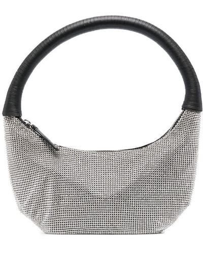 STAUD Pepper Crystal-embellished Tote Bag - Gray