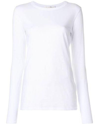 Rag & Bone Camiseta slim de manga larga - Blanco