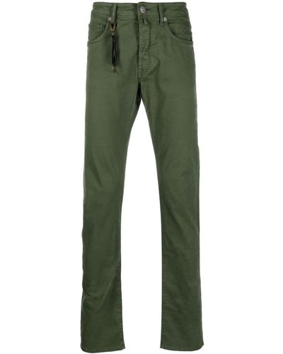 Incotex Low-rise slim-fit trousers - Verde