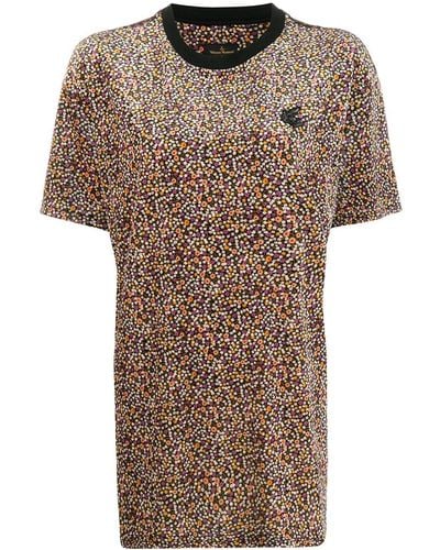 Vivienne Westwood T-shirt Met Bloemenprint - Bruin