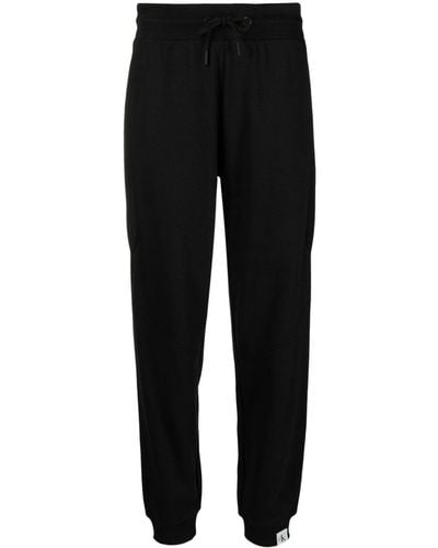 Calvin Klein Tab Jersey Track Trousers - Black