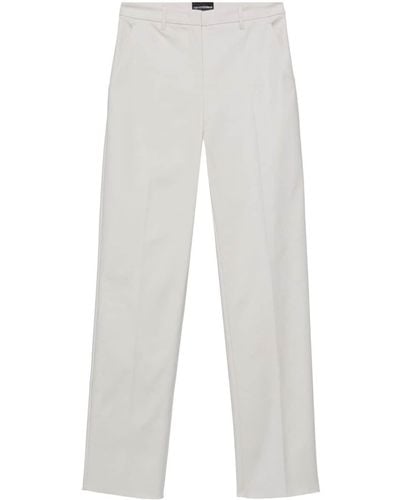 Emporio Armani Slim-cut Tailored Pants - White