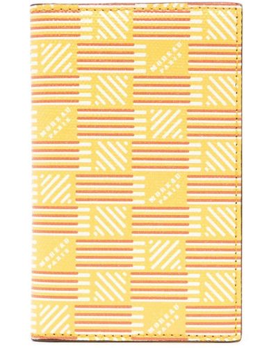 Moreau Logo-print Bi-fold Leather Wallet - Yellow