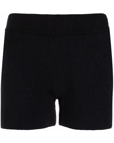 Helmut Lang Rib-knit Shorts - Black