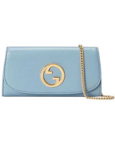 Gucci Blondie Continental Chain Wallet - Blue