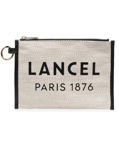 Lancel Logo-print Clutch Bag - Grey