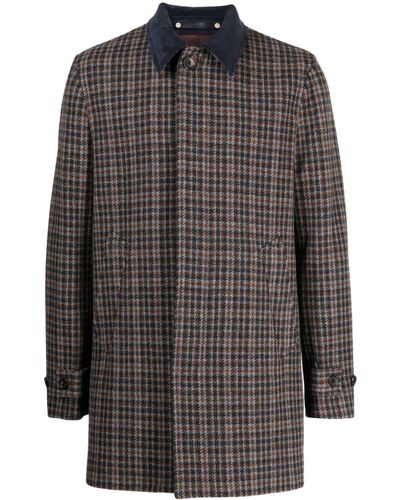 PS by Paul Smith Checked Coat - Grey