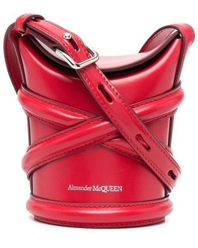 Alexander McQueen The Curve Mini Crossbody Bag - Red