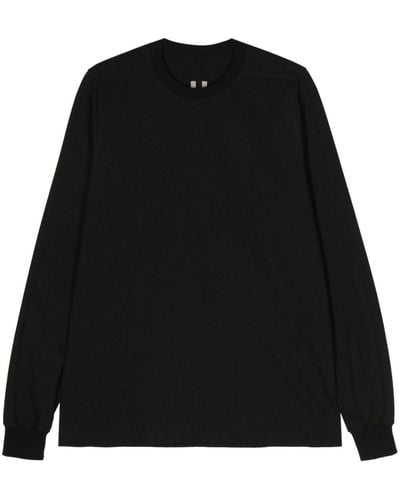 Rick Owens Seam-detail Cotton Sweatshirt - Black