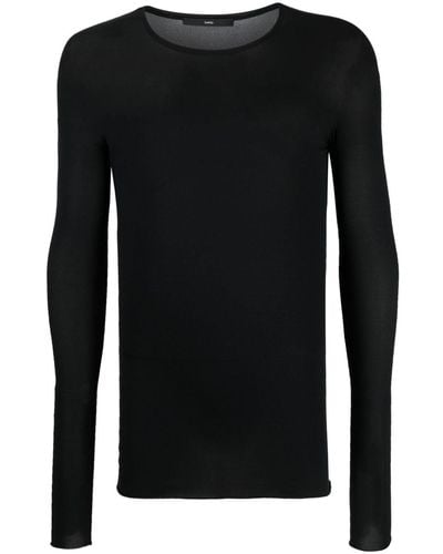 SAPIO N22 Semi-sheer Sweater - Black