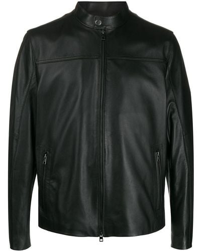 Michael Kors Mock-neck Biker Jacket - Black