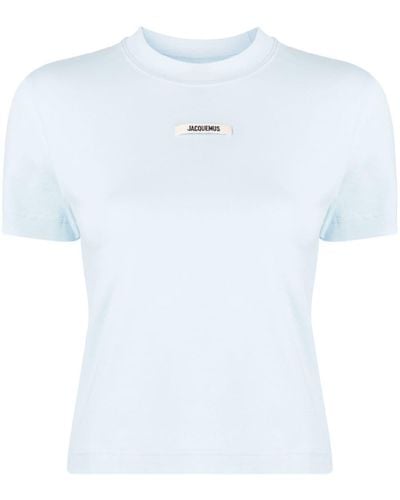 Jacquemus ブルー Le T-shirt Gros Grain Tシャツ - ホワイト