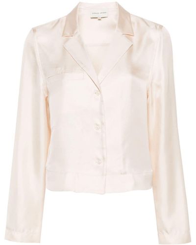 Loulou Studio Aloma Silk Cropped Shirt - White