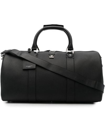 Aspinal of London Boston Leather Holdall - Black