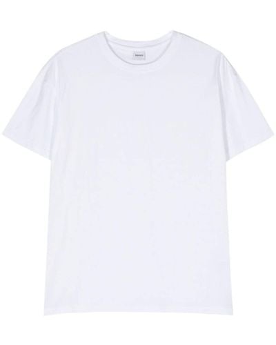 Aspesi Rubberised-logo Cotton T-shirt - Wit