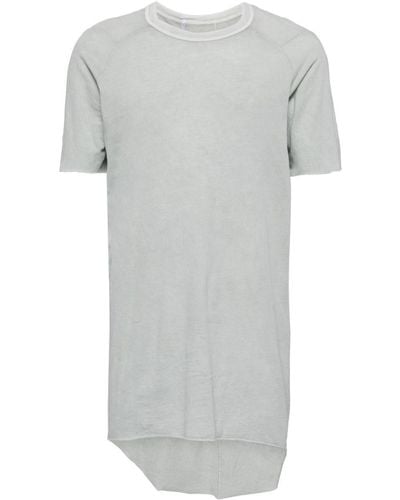 Boris Bidjan Saberi Round-neck Cotton T-shirt - Grey