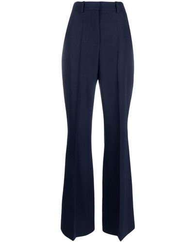 Balmain Pantalon de tailleur à coupe évasée - Bleu