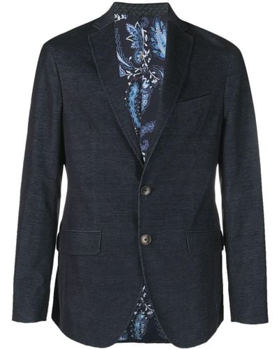 Etro テーラード シングルジャケット - ブルー