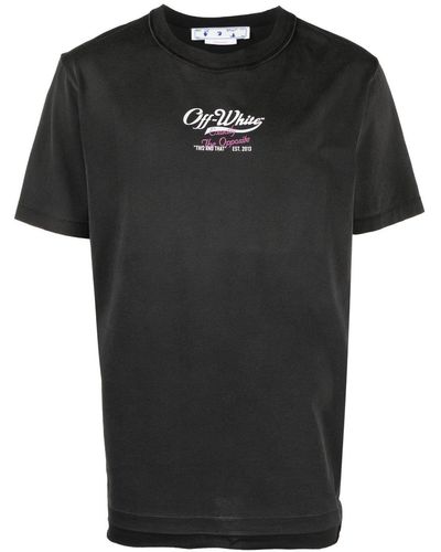 Off-White c/o Virgil Abloh Camiseta con logo estampado - Negro