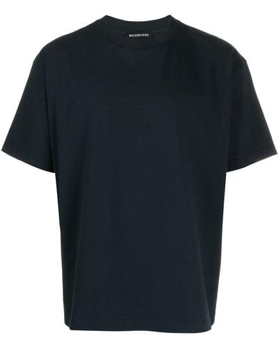 Balenciaga T-Shirt À Logo Imprimé Au Dos - Bleu