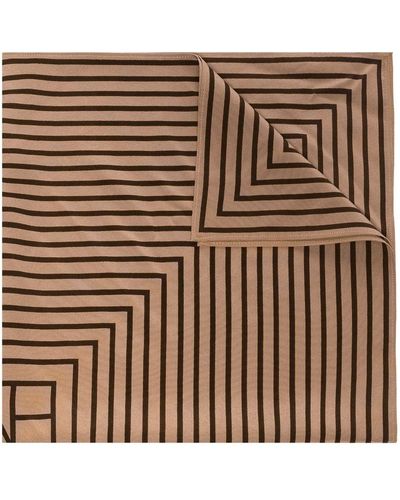 Totême Monogram Silk Scarf - Brown